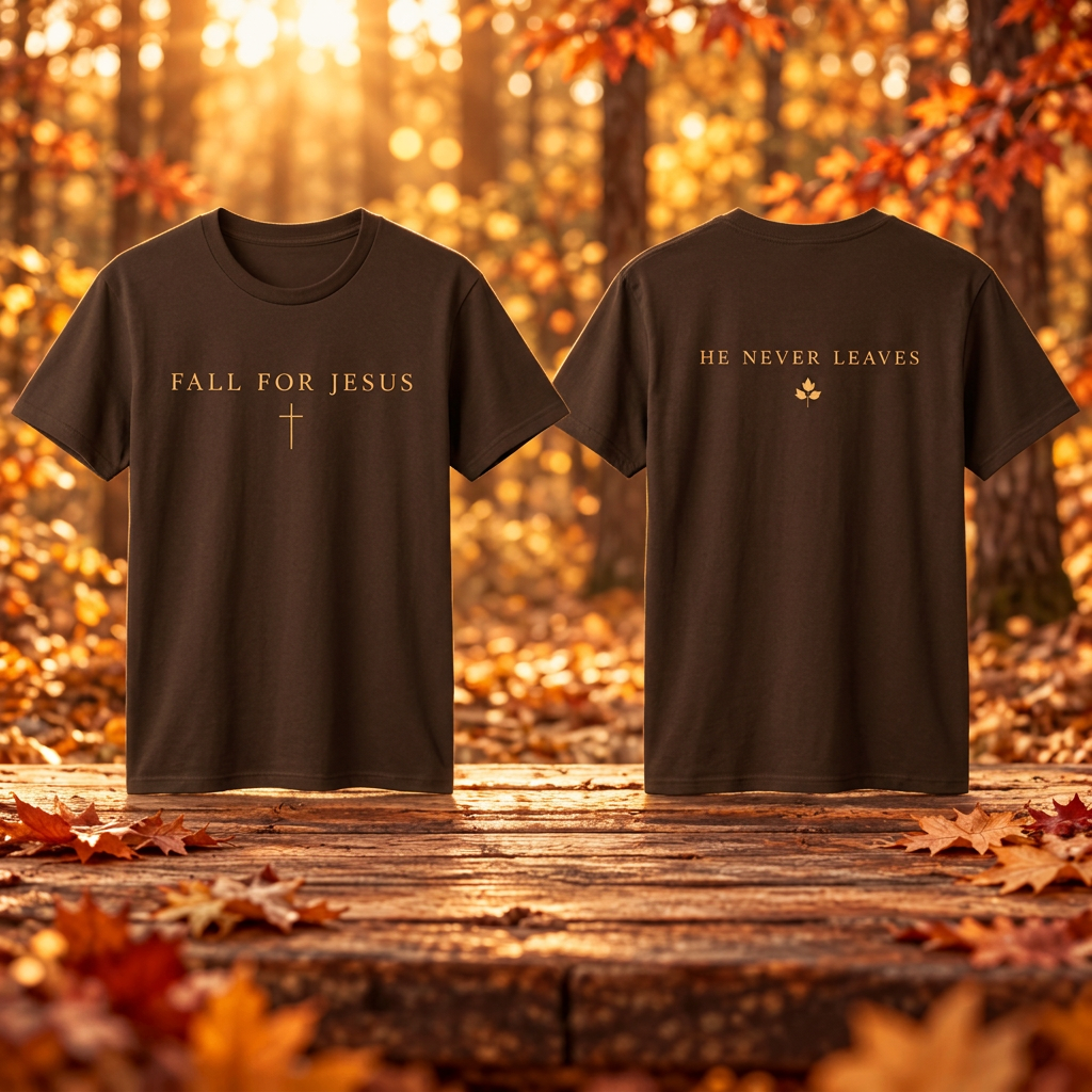 Fall for Jesus Gold T Shirt